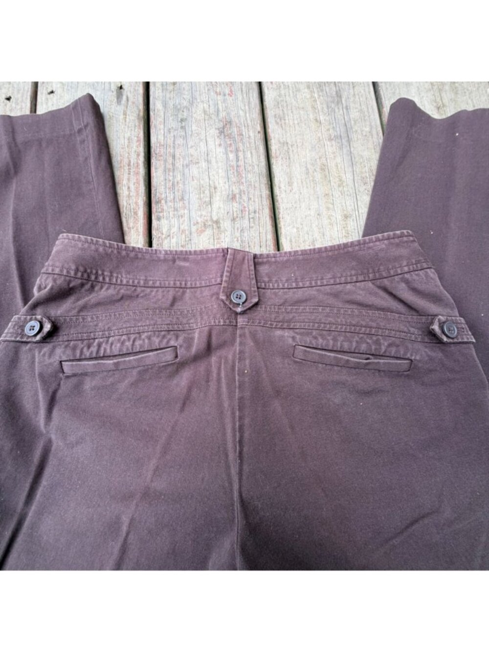 Body By Victoria The Christie Fit Brown Straight-Leg Pants Women’s Size 6 Casual - Picture 7 of 7